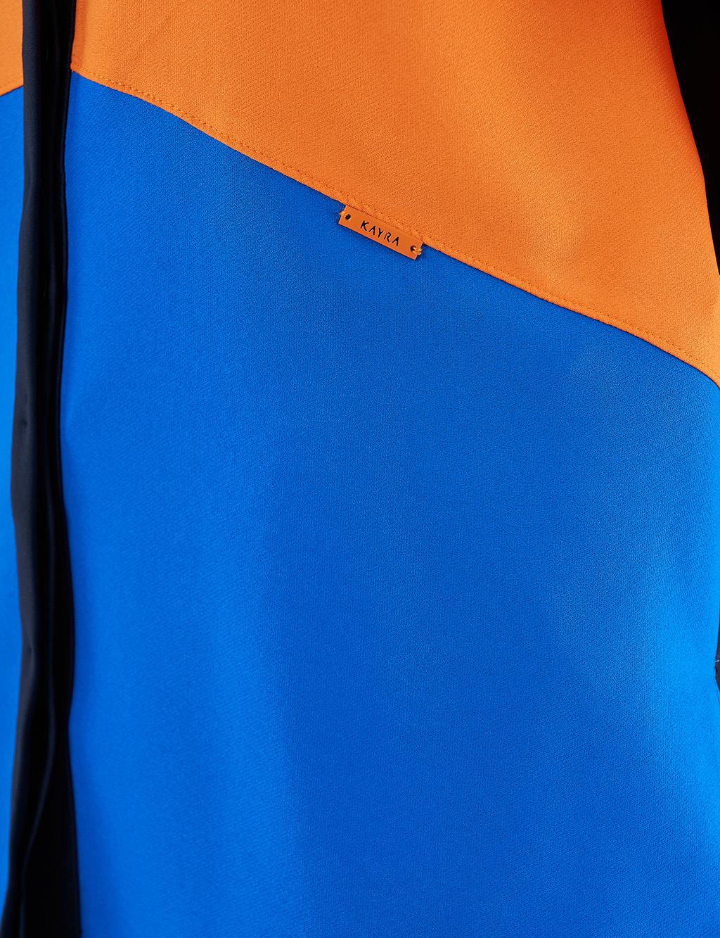 Color-Blocked Tunic Dark Navy