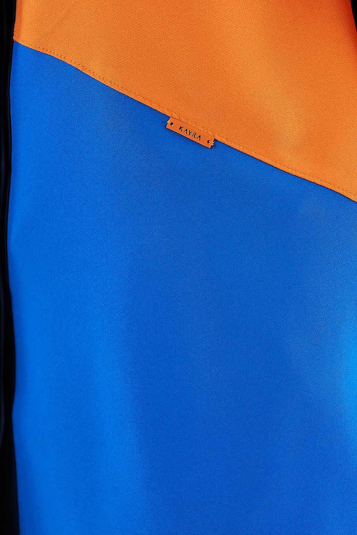 Color-Blocked Tunic Dark Navy
