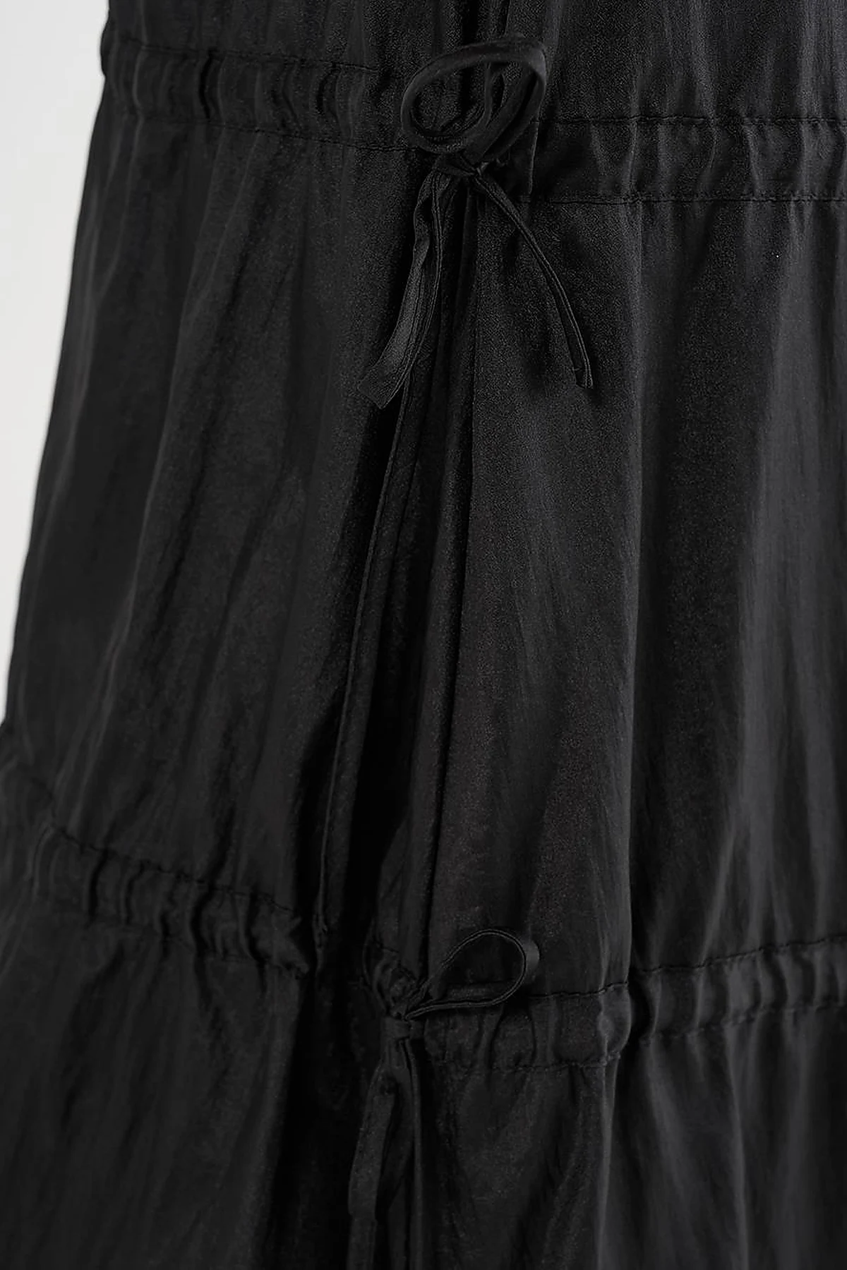 Shiny Balloon Skirt Black