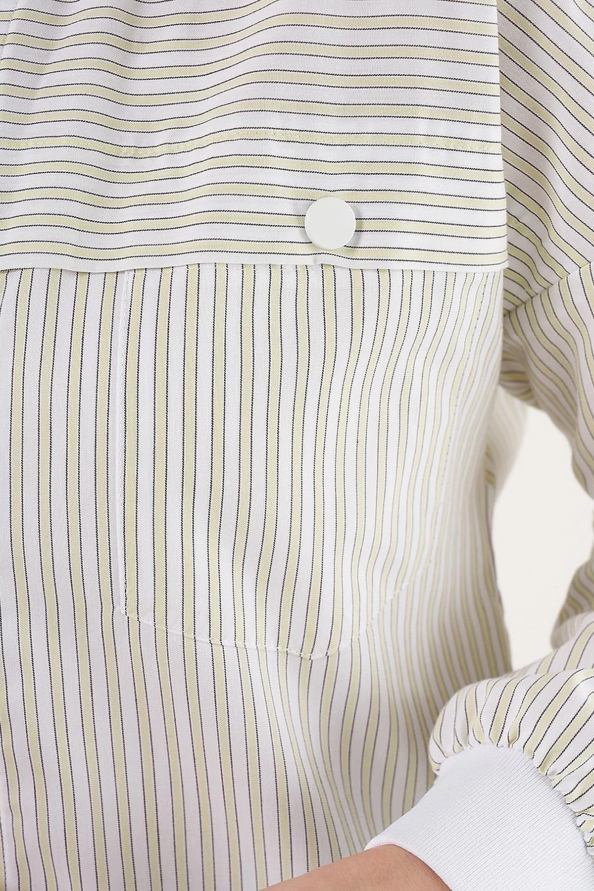 College Collar Cotton Tunic Lime