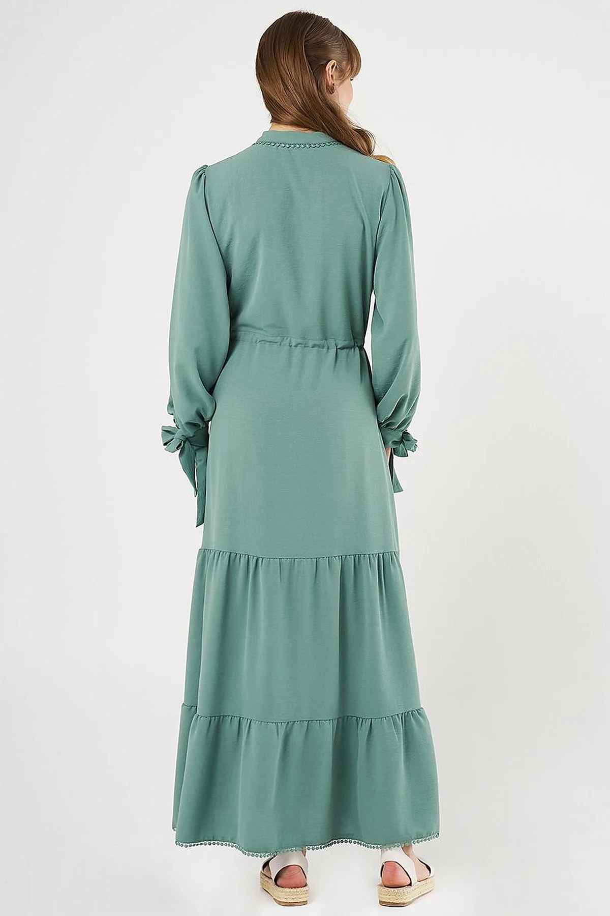  Tiered Ruffled Dress in Mint