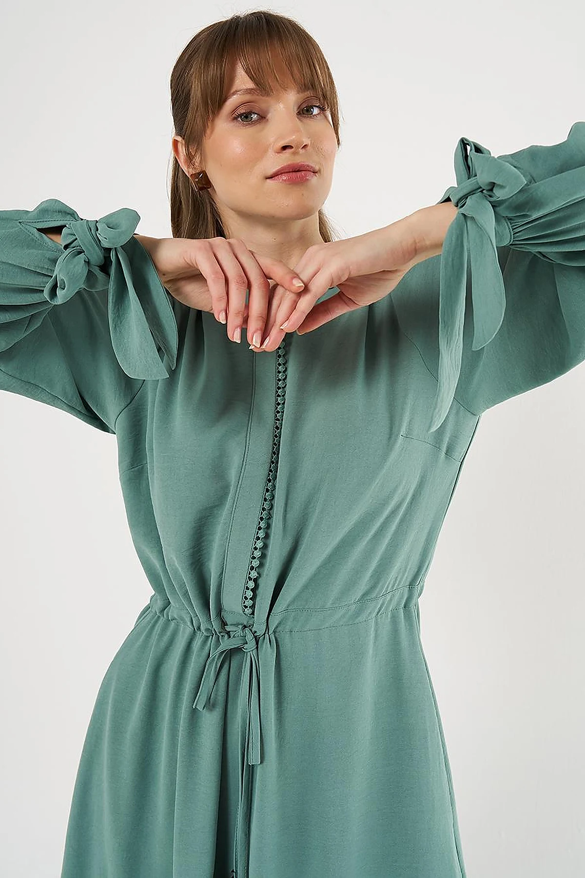  Tiered Ruffled Dress in Mint