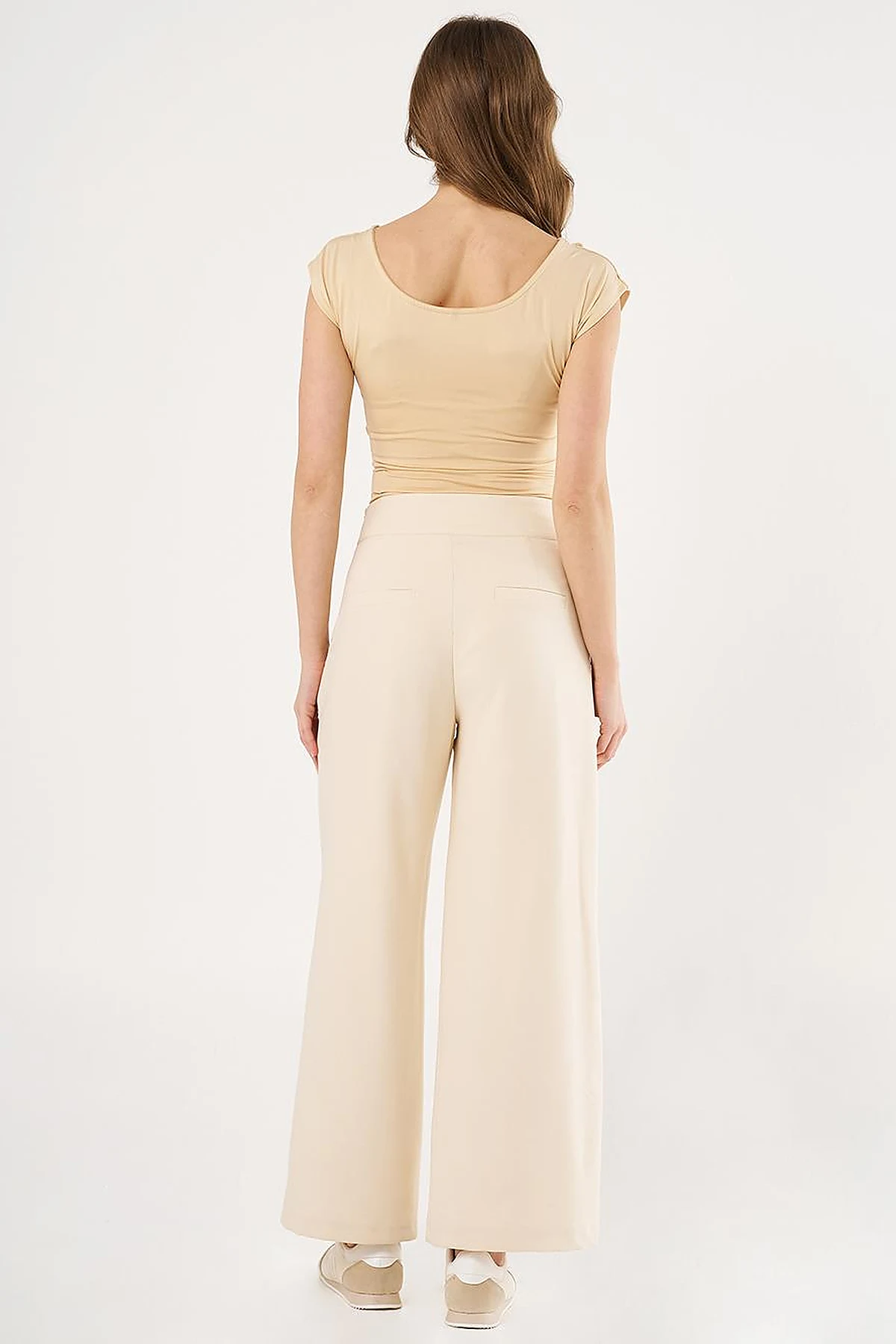Corset Belted Pants Cream