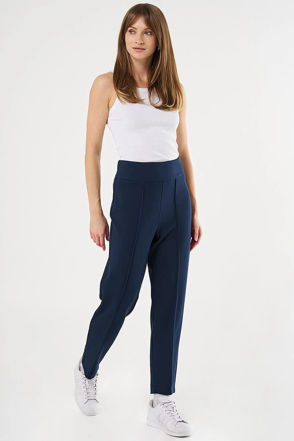 Piped Scuba Pants Dark Navy
