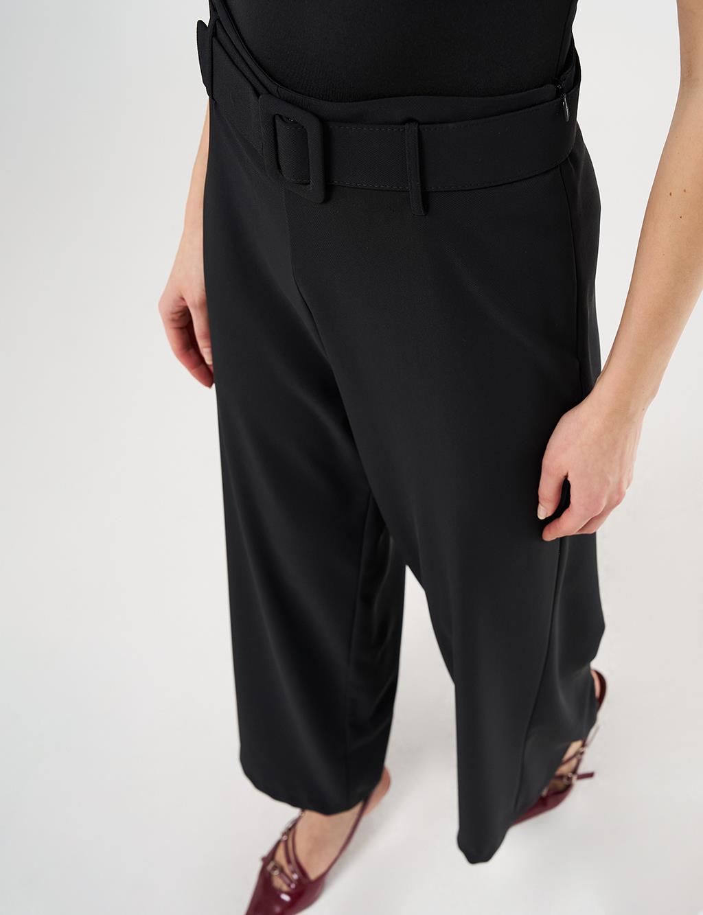 Belted Classic Pants Black