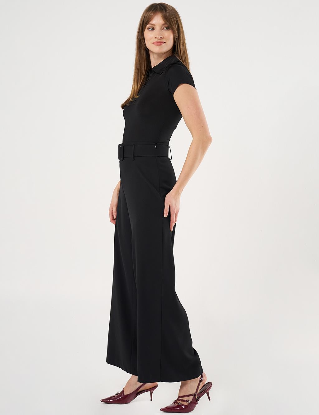 Belted Classic Pants Black