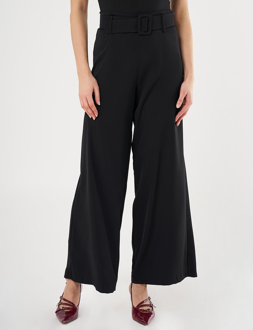 Belted Classic Pants Black