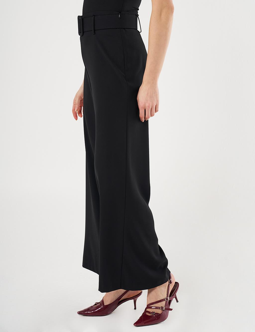 Belted Classic Pants Black