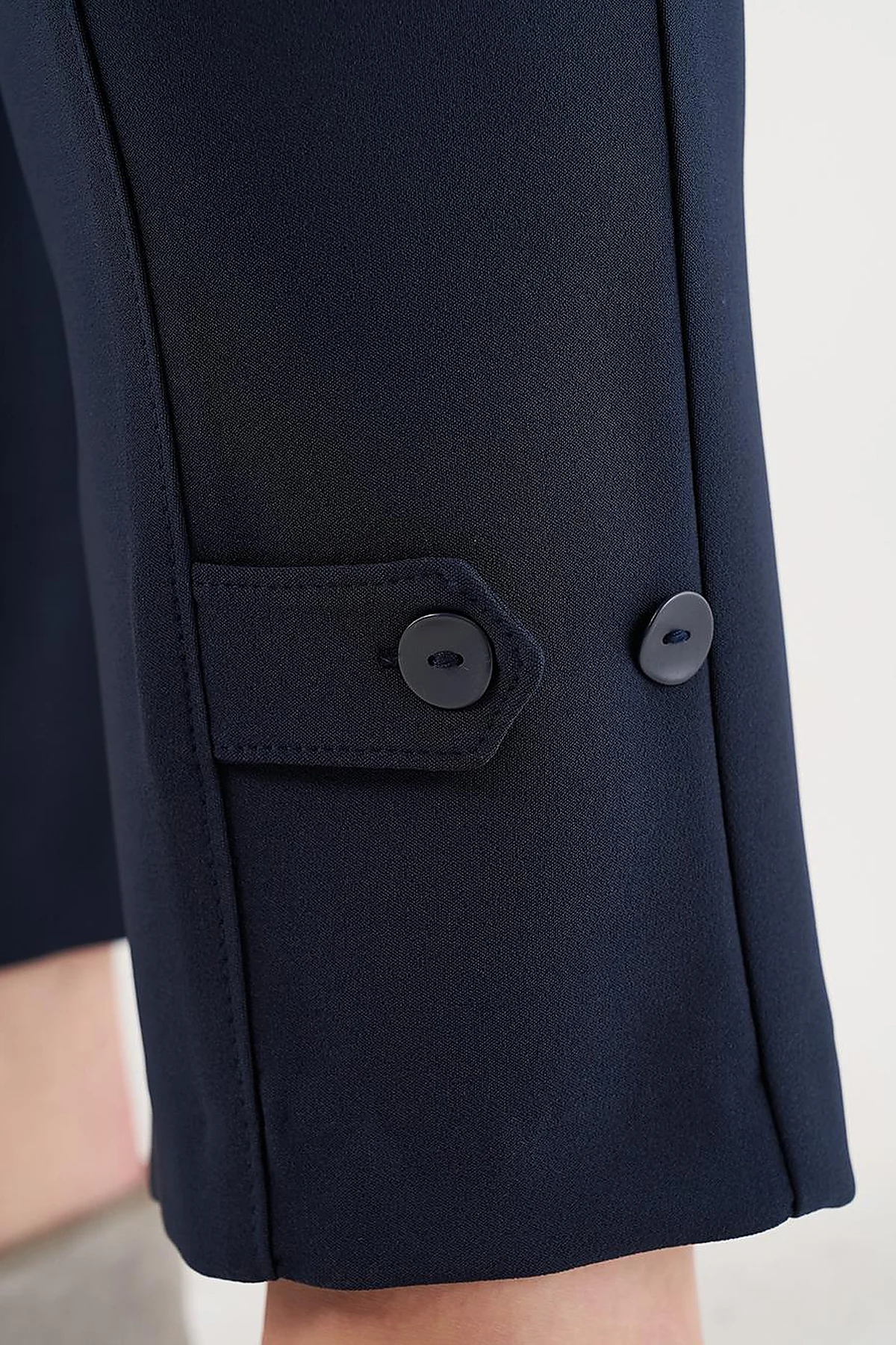 Stitch Detailed Tapered Pants Dark Navy