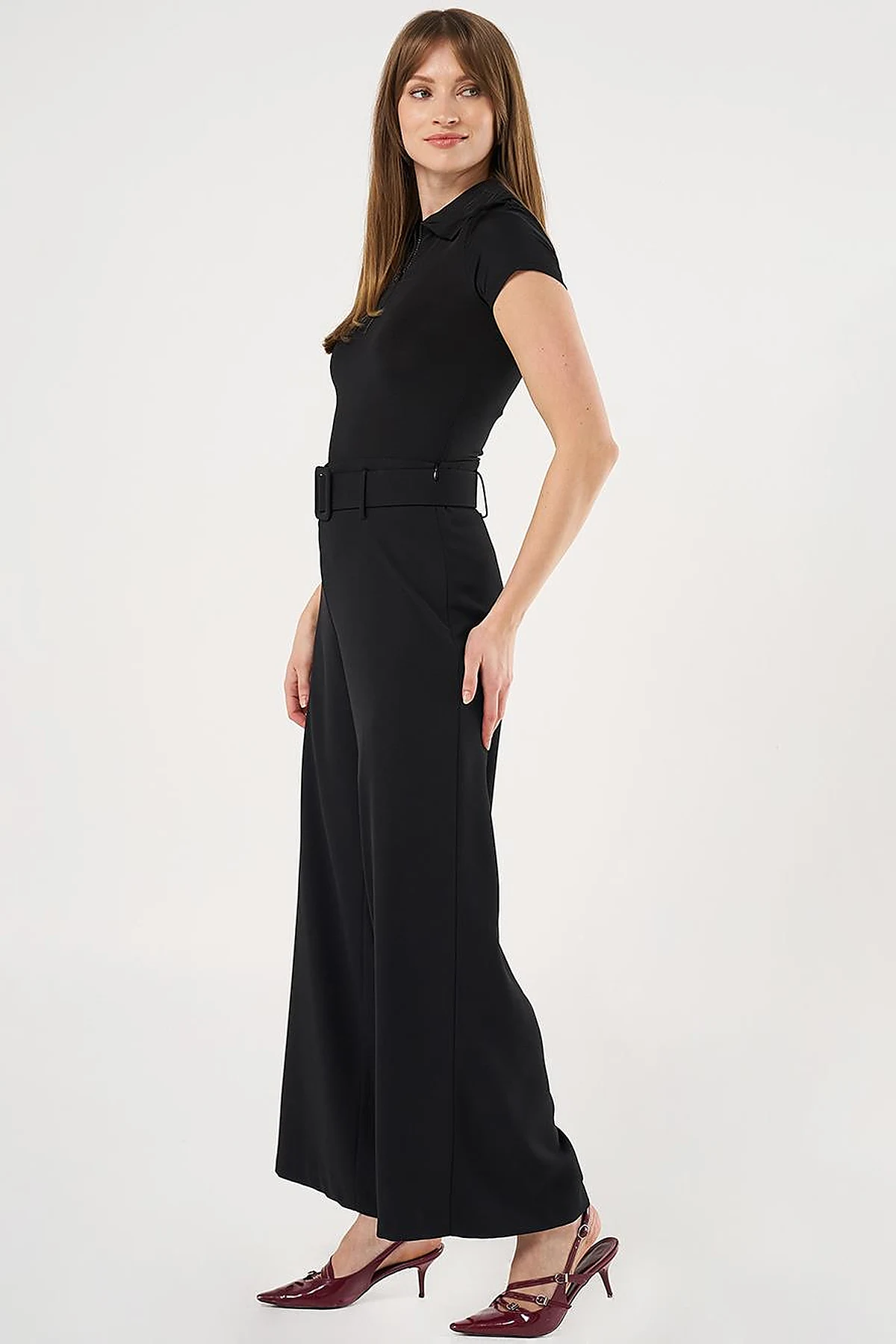 Belted Classic Pants Black