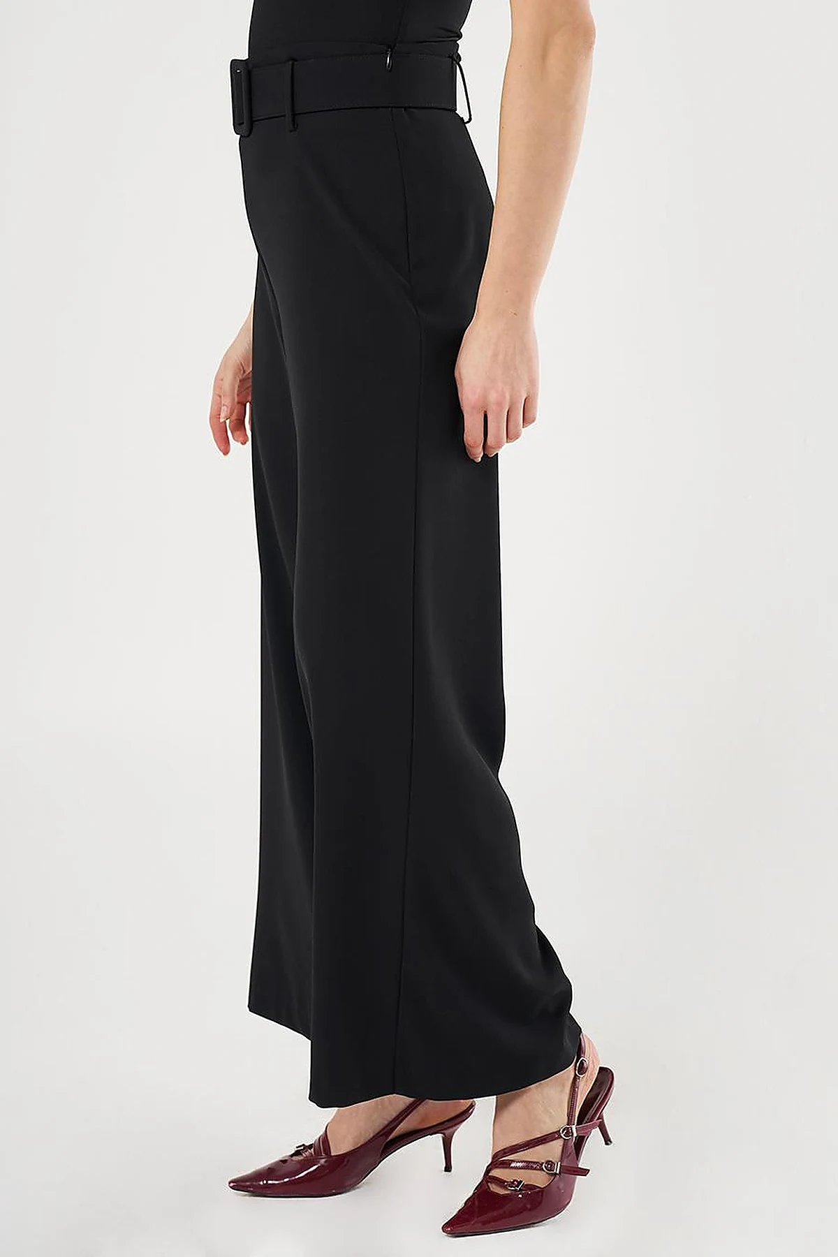 Belted Classic Pants Black