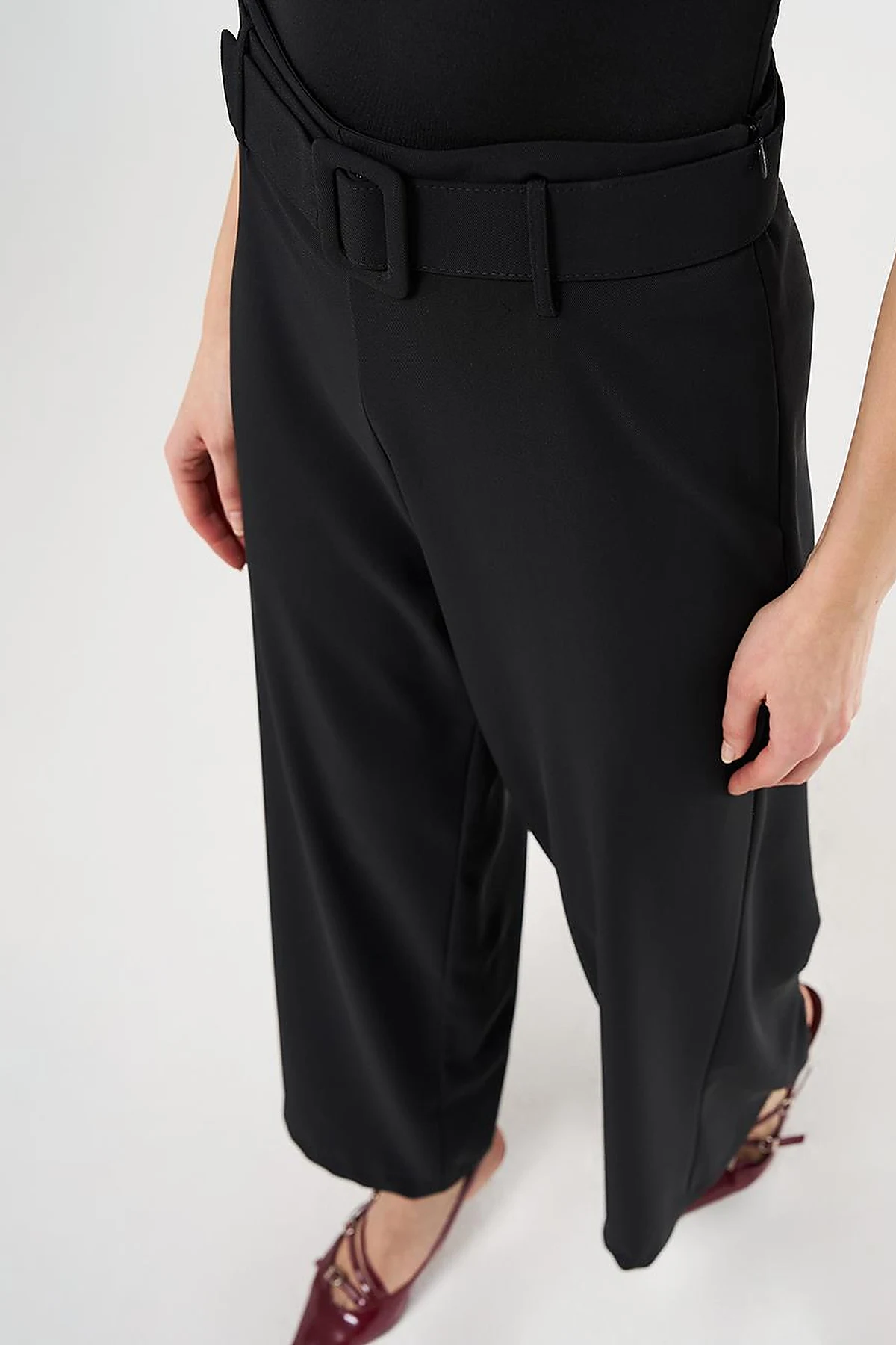 Belted Classic Pants Black