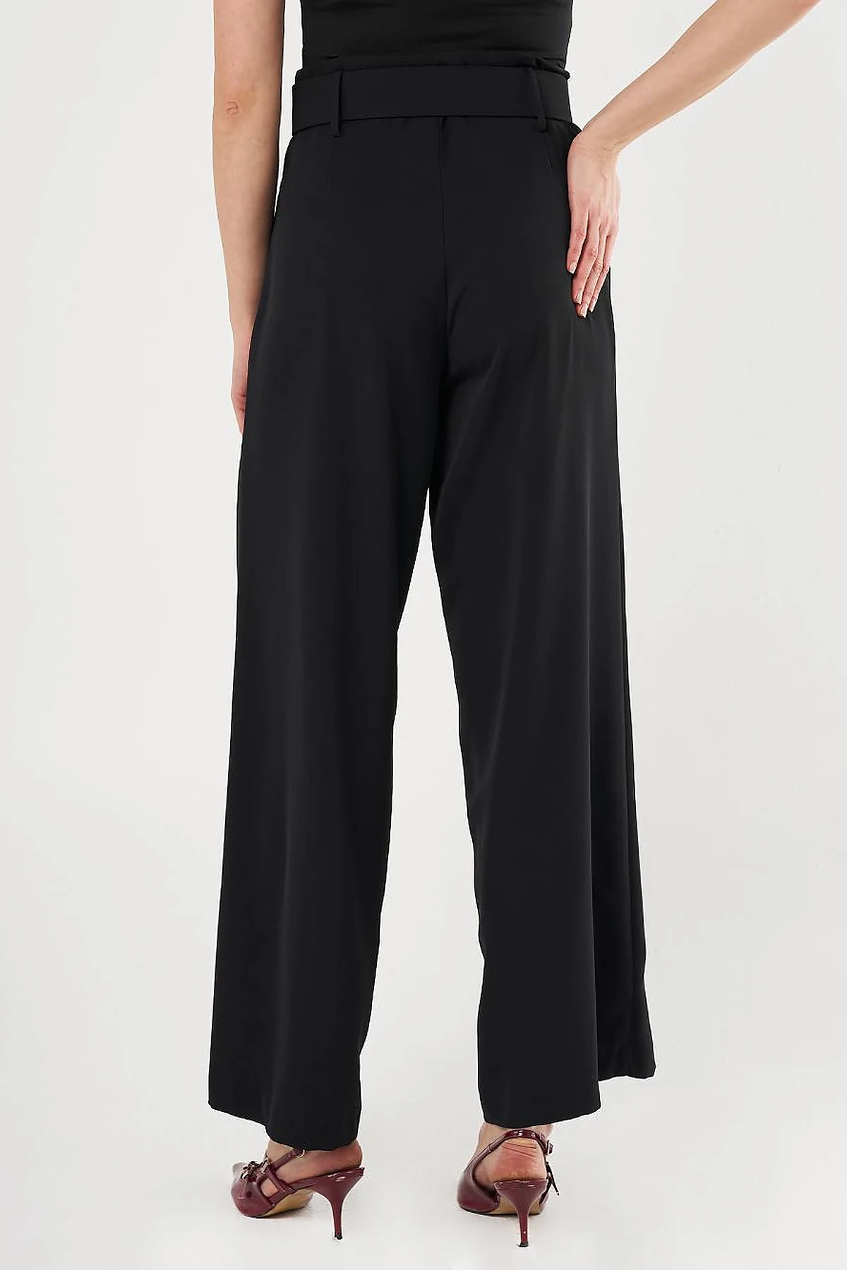 Belted Classic Pants Black