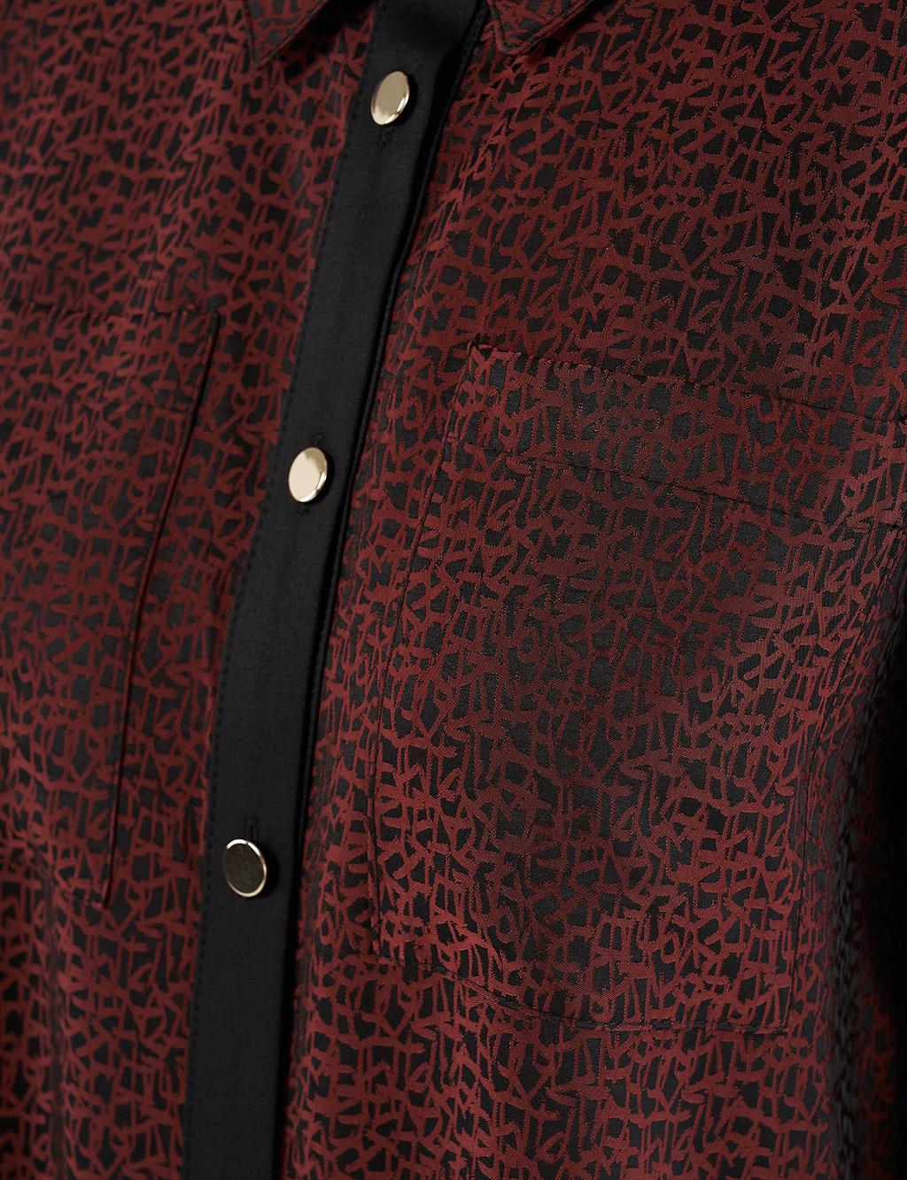 Double-Pocket Jacquard Tunic Chestnut