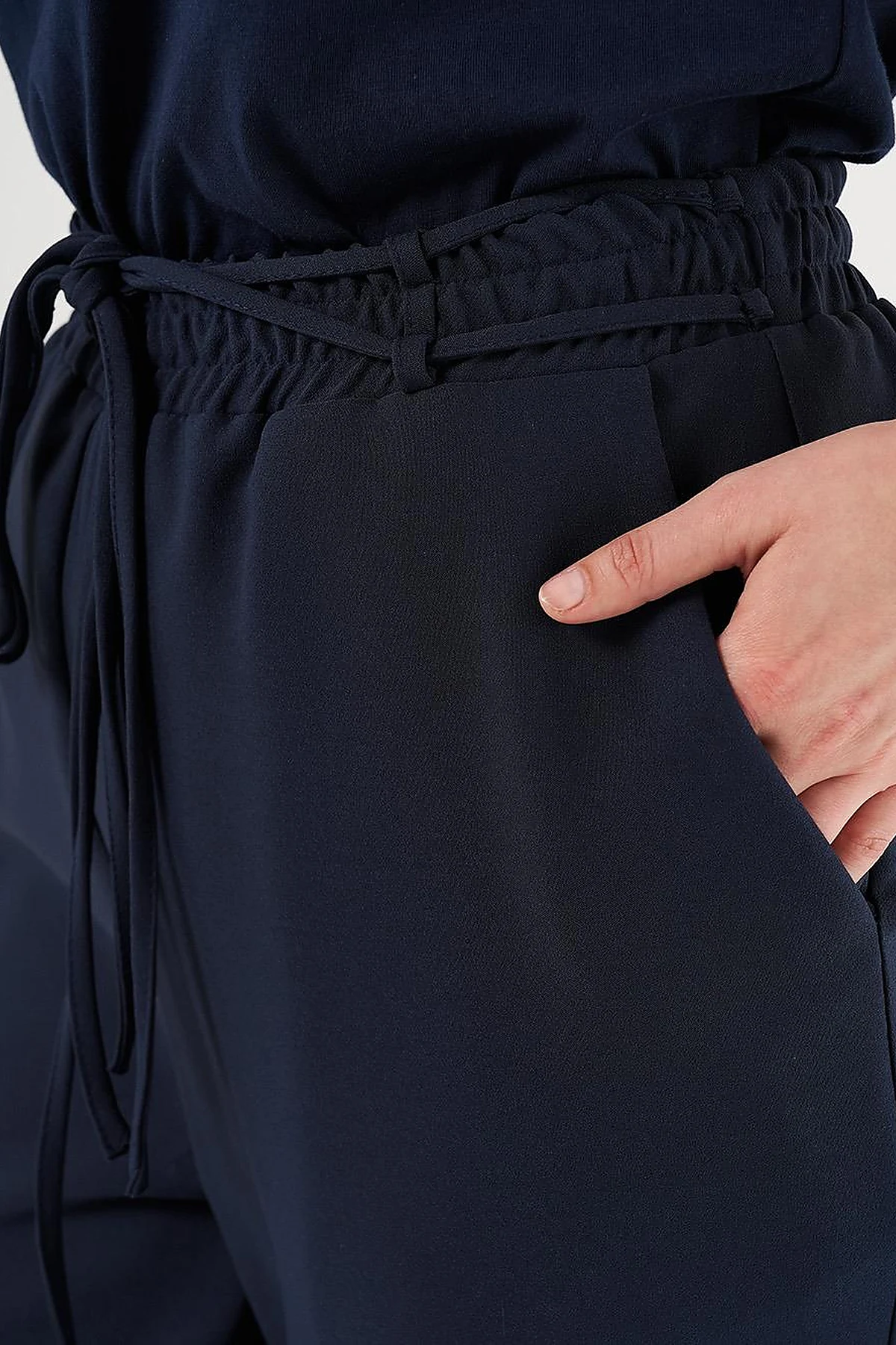 Cuffed Tapered Pants Dark Navy