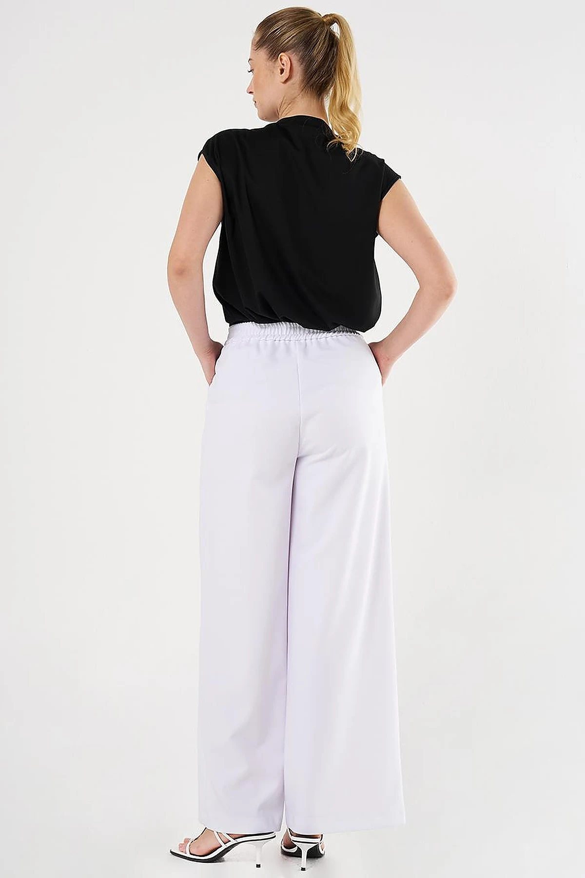Wide-Leg Classic Trousers Optical White
