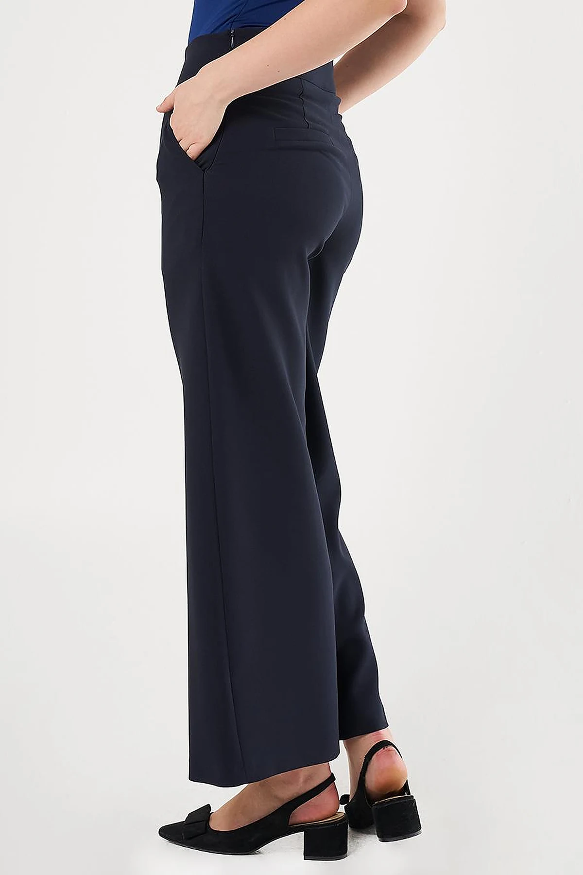 Corset Belted Pants Dark Navy