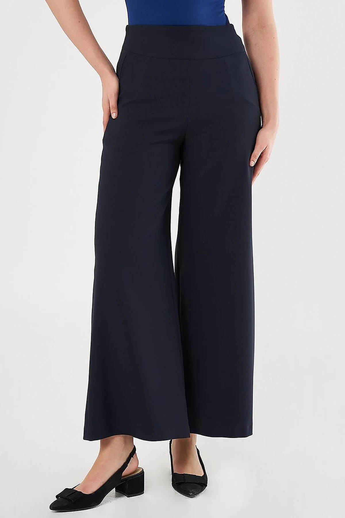 Corset Belted Pants Dark Navy