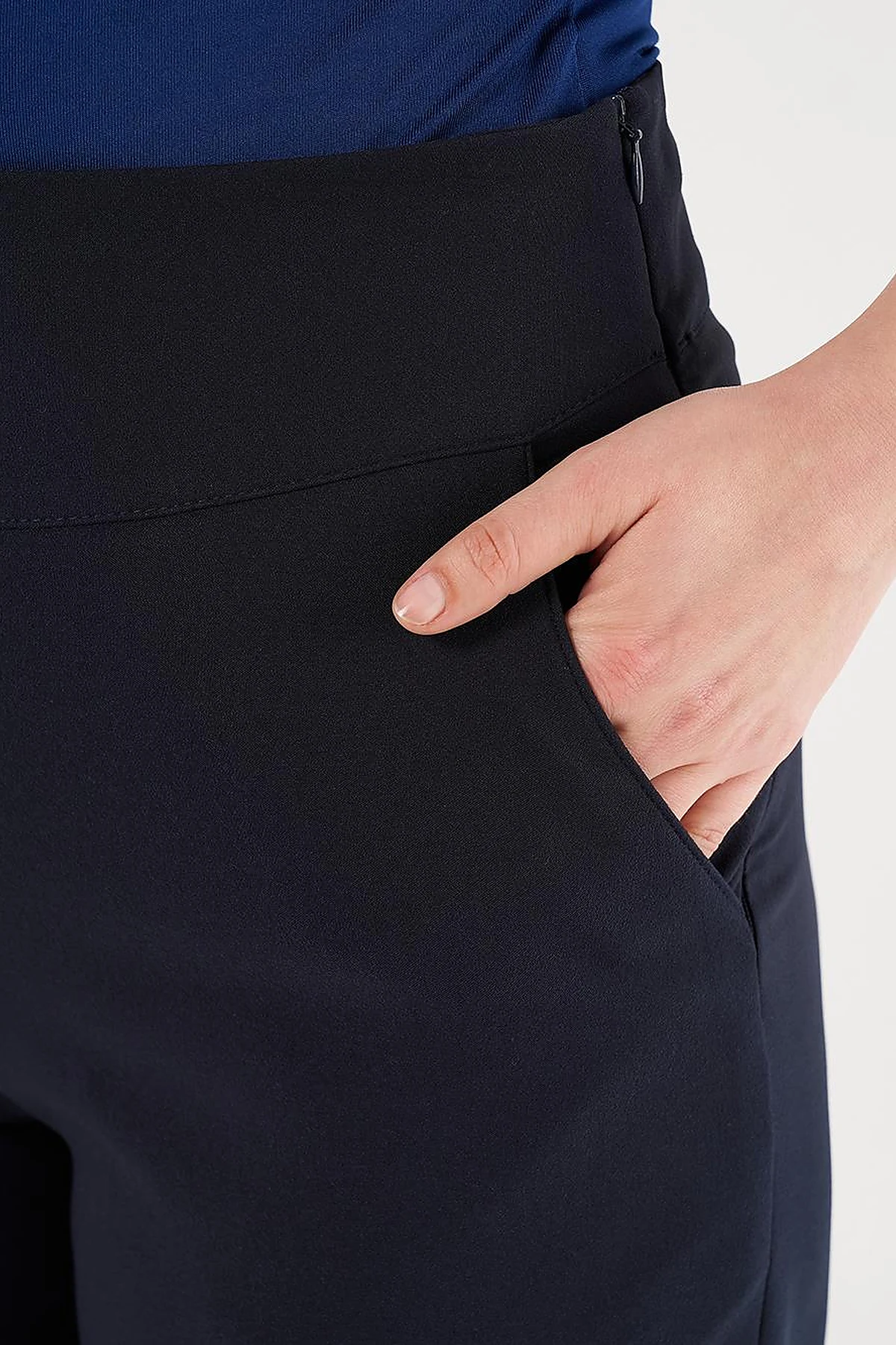 Corset Belted Pants Dark Navy