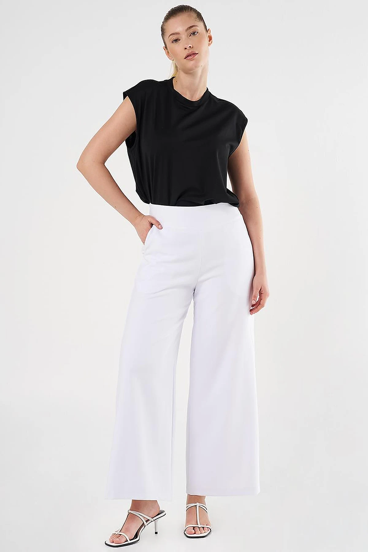 Corset Belted Pants Optic White