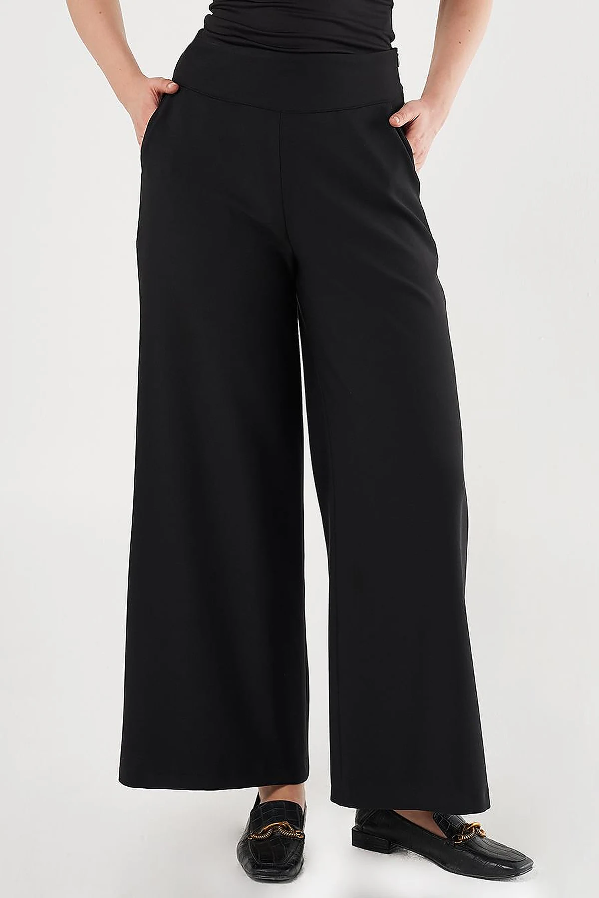 Corset Belted Pants Black
