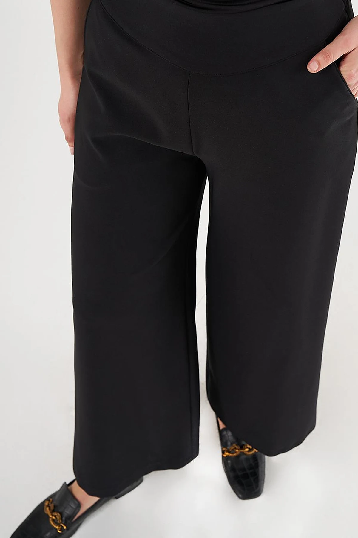 Corset Belted Pants Black