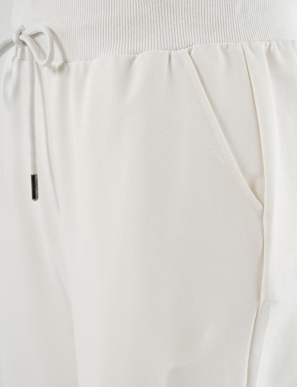 Elastic Waist Jogger Trousers Ecru