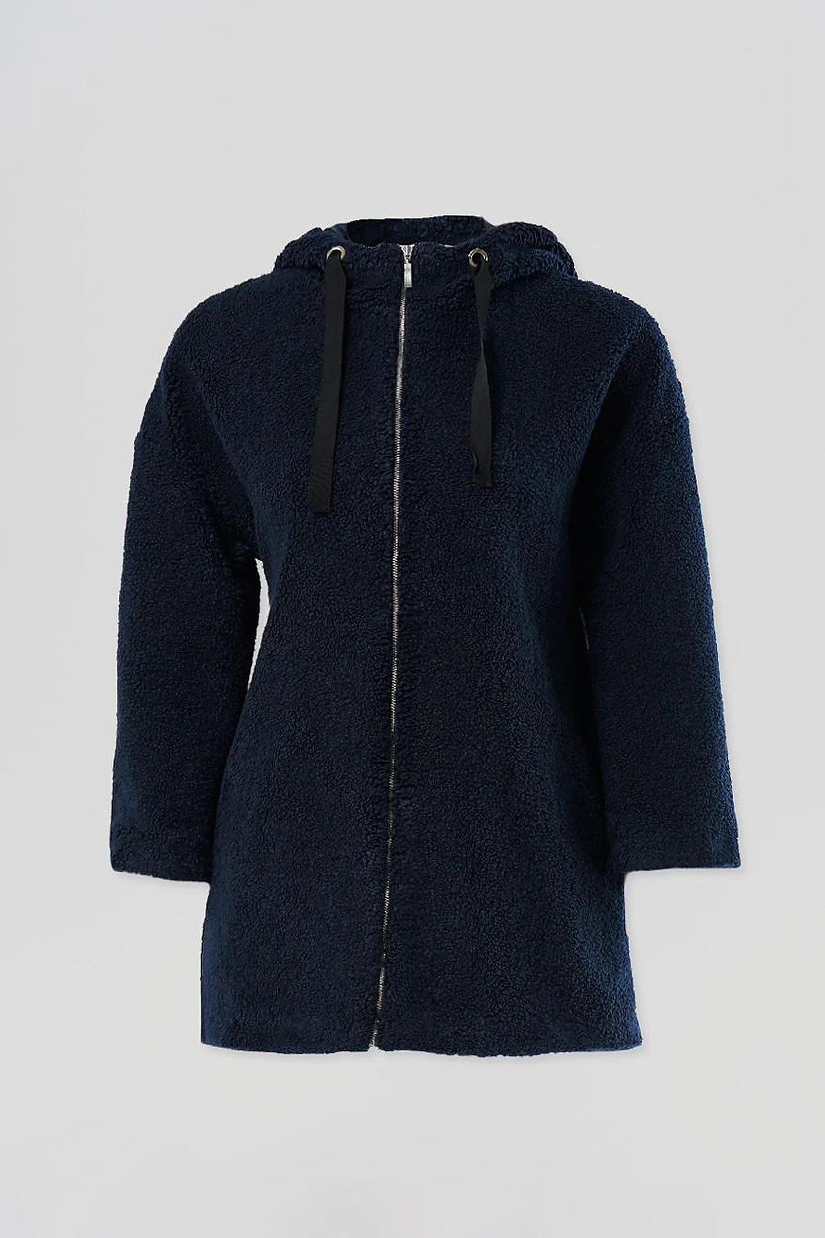 Hooded Plush Jacket Navy