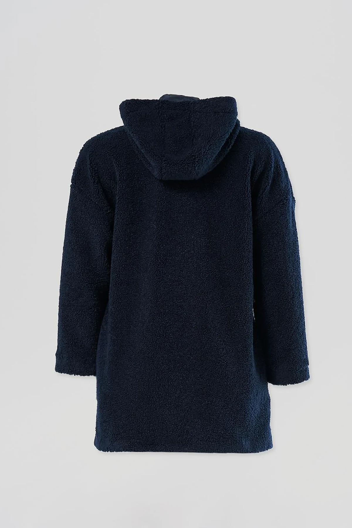 Hooded Plush Jacket Navy