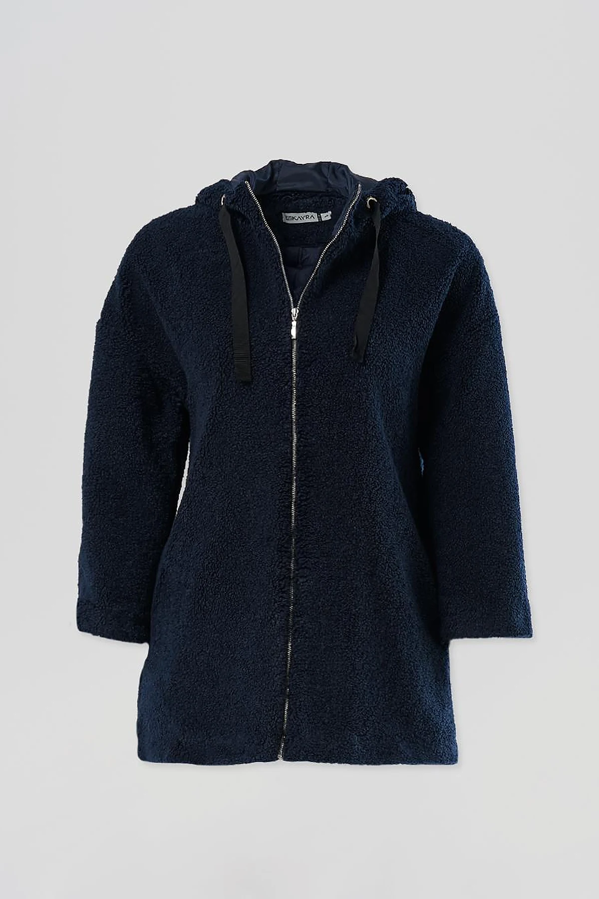 Hooded Plush Jacket Navy