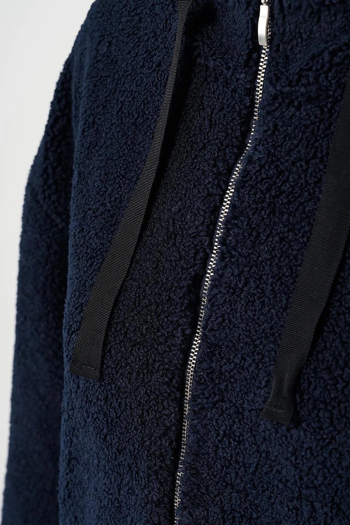 Hooded Plush Jacket Navy