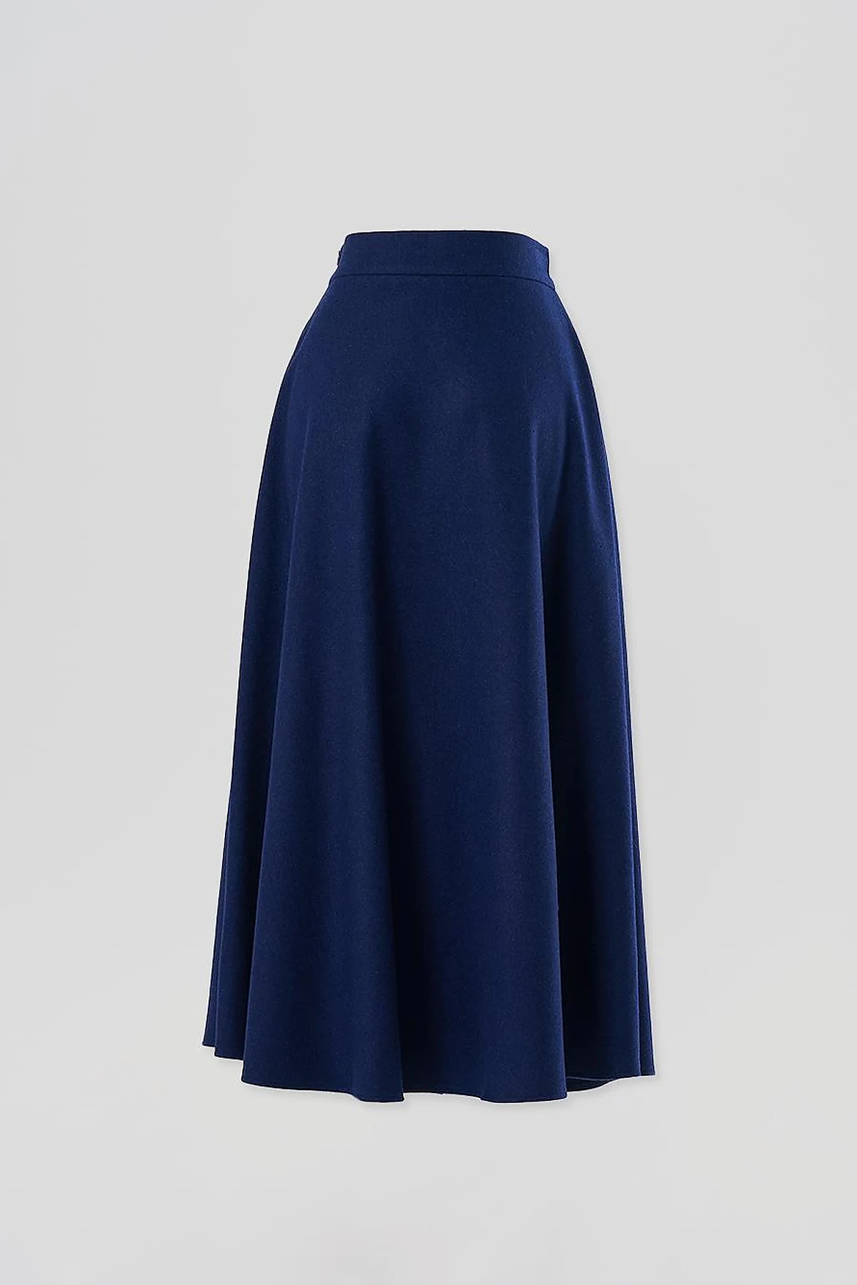 Felt Flared Skirt Navy