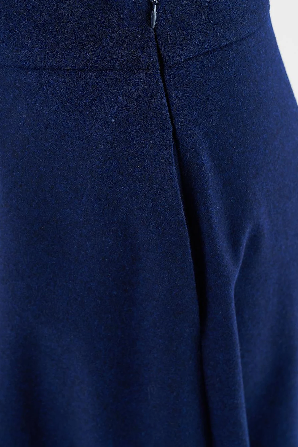 Felt Flared Skirt Navy