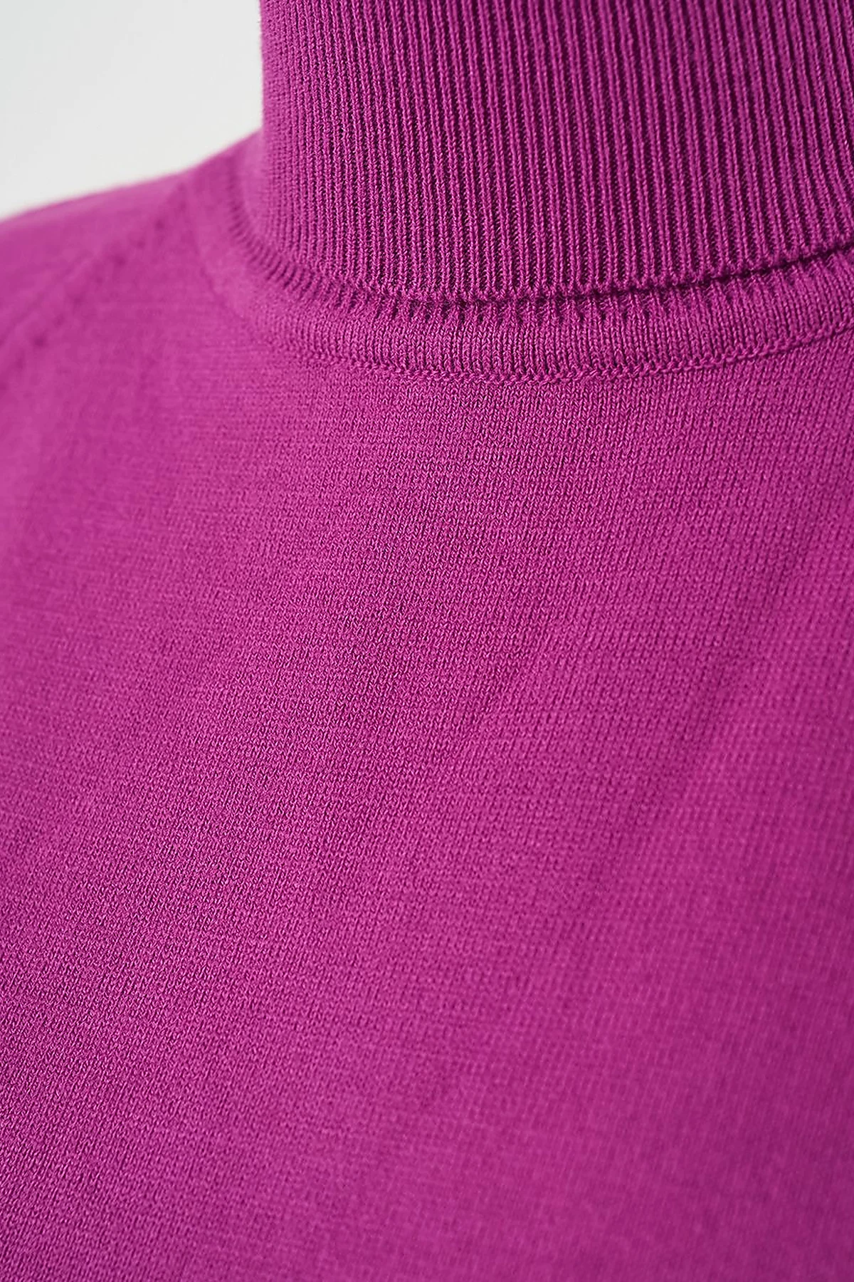 Turtleneck Knit Tunic in Fuchsia
