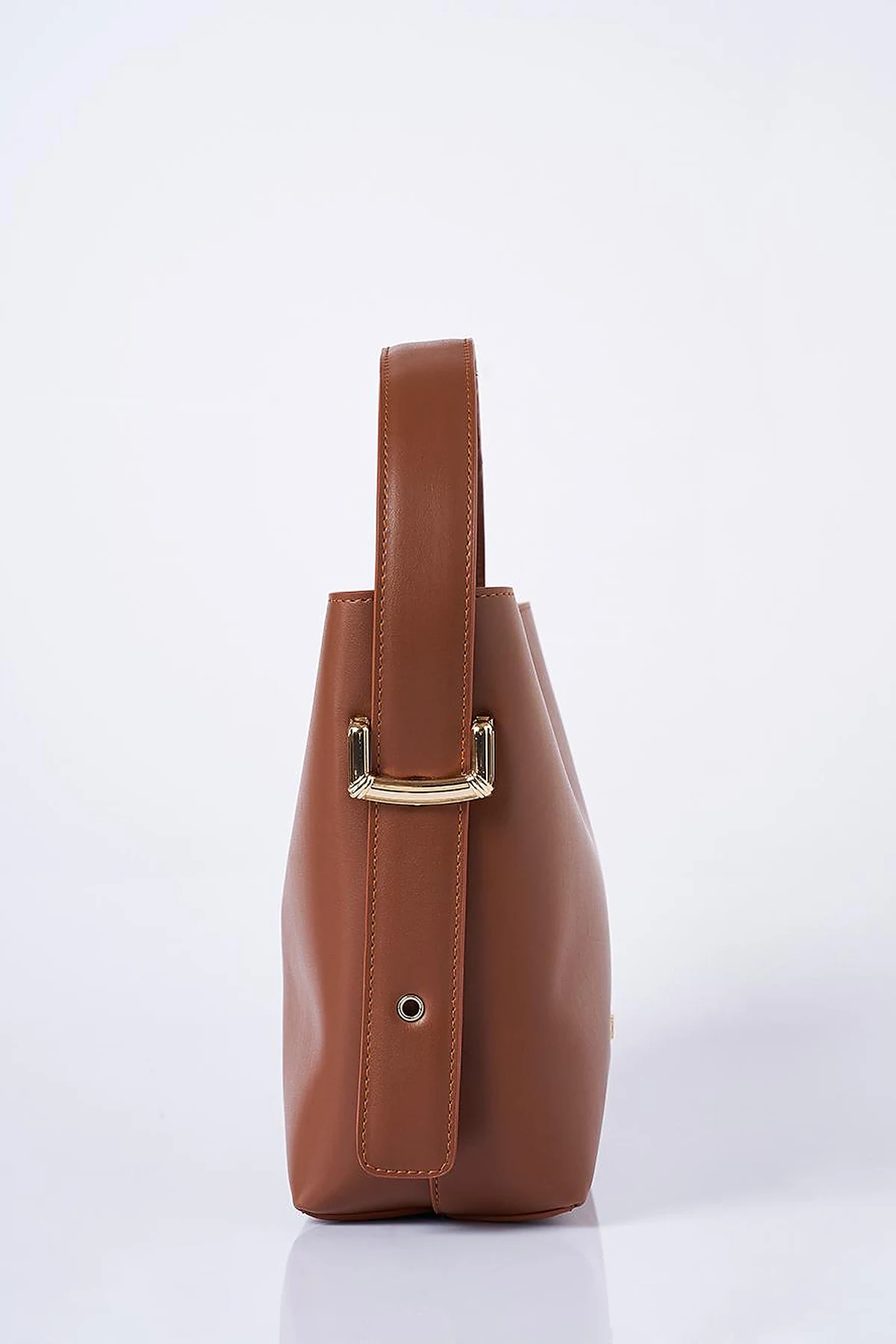 Bag with Metal Buckle Detail Tan