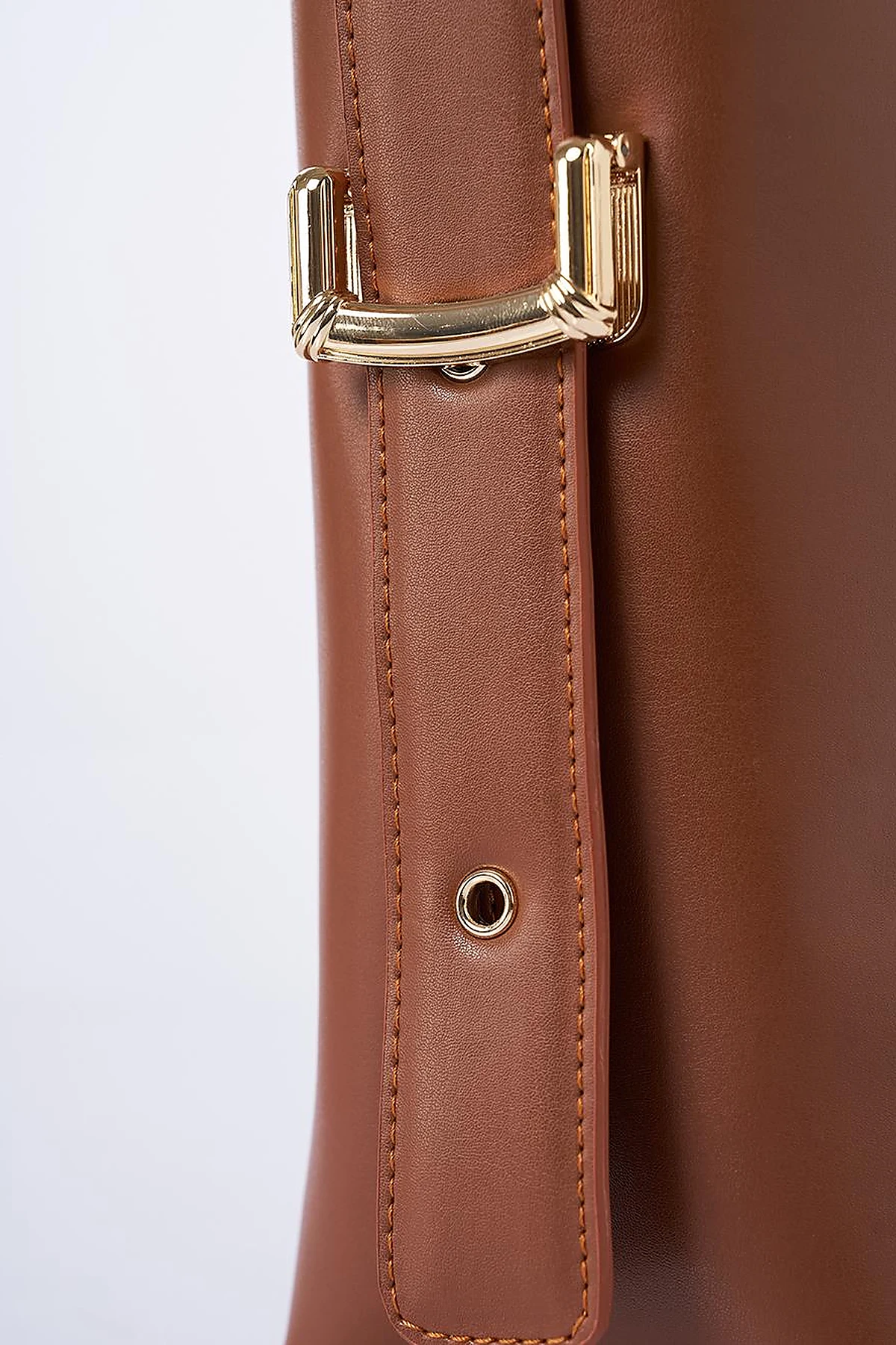 Bag with Metal Buckle Detail Tan