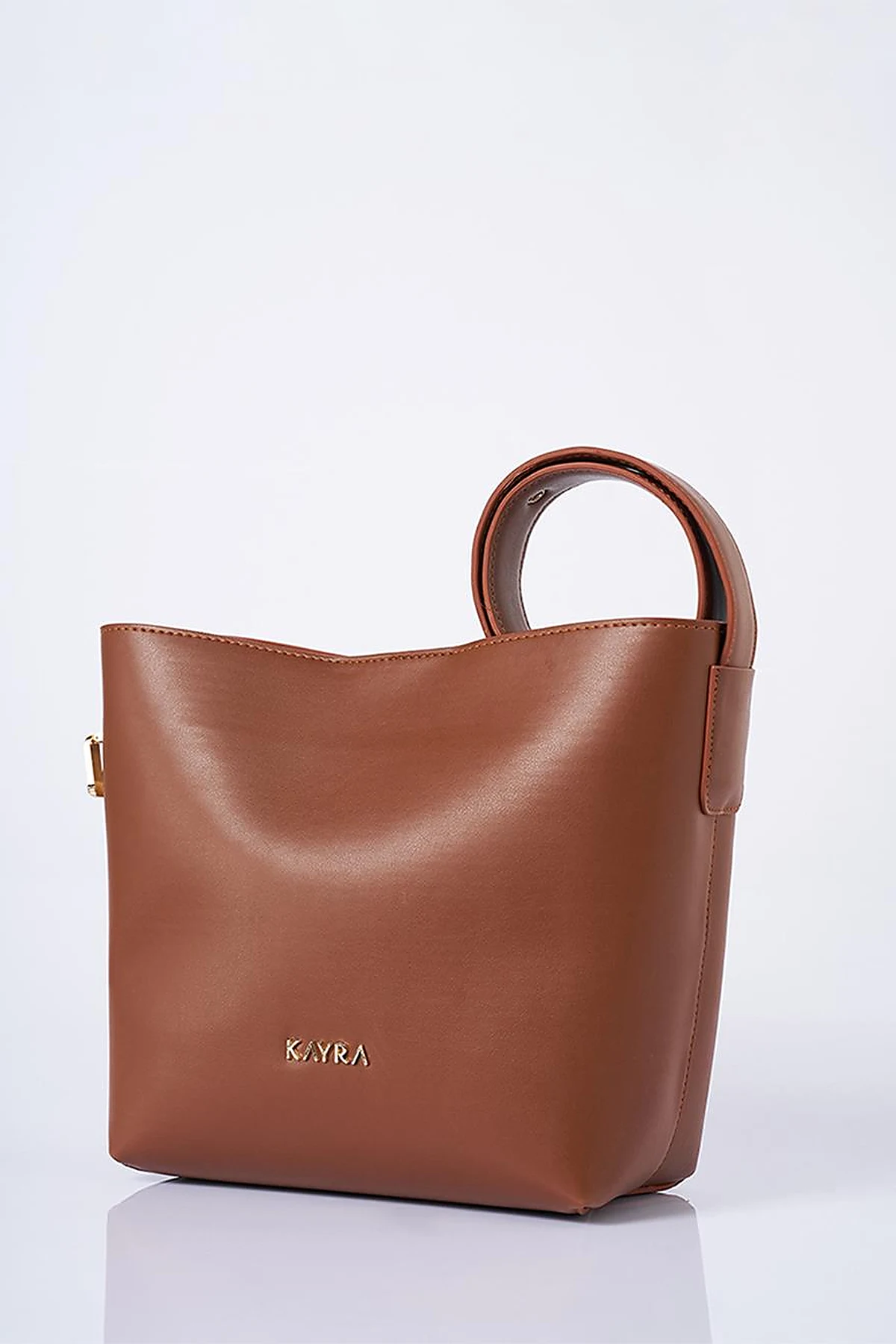 Bag with Metal Buckle Detail Tan