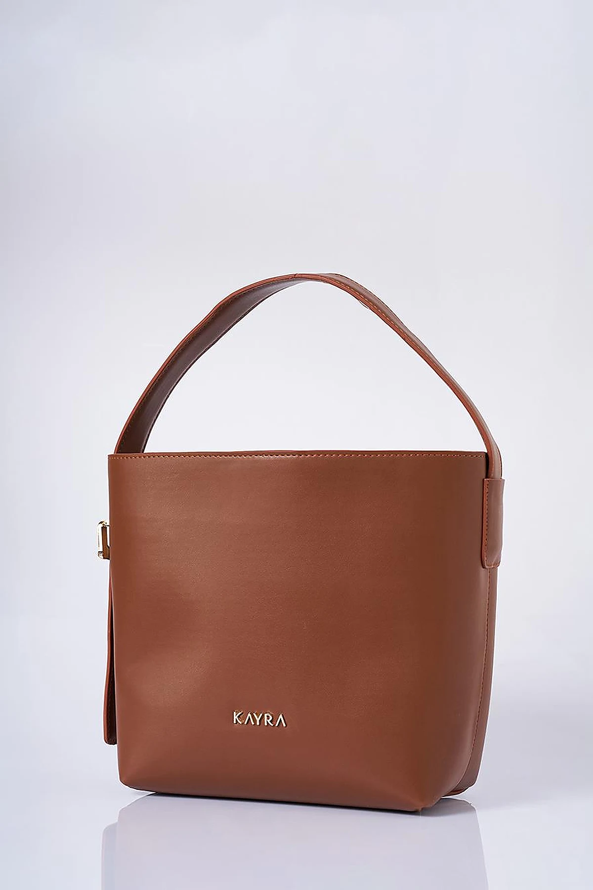Bag with Metal Buckle Detail Tan