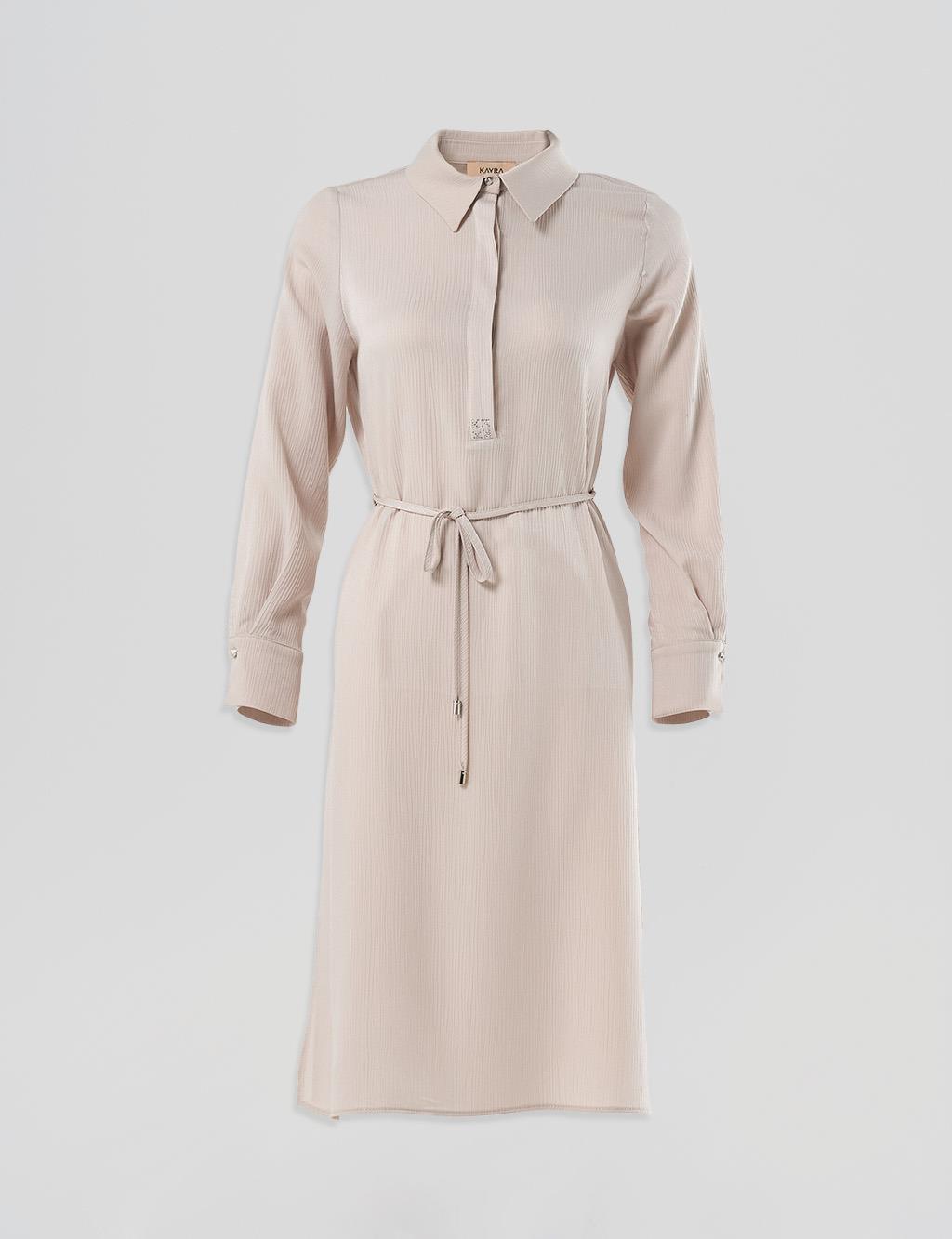 Drawstring Long Tunic Stone