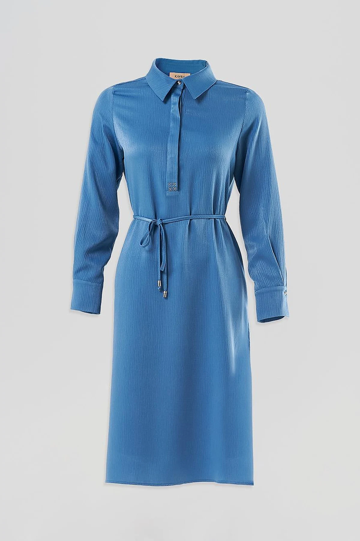 Drawstring Long Tunic in Tiara Blue