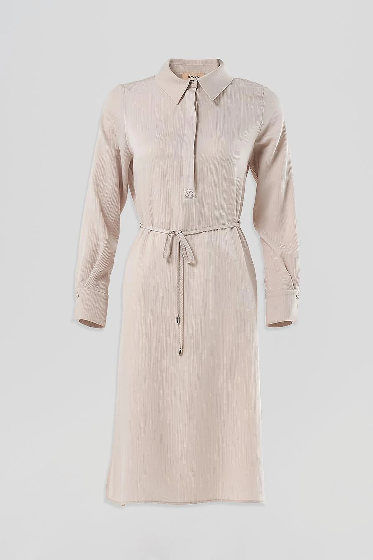 Drawstring Long Tunic Stone