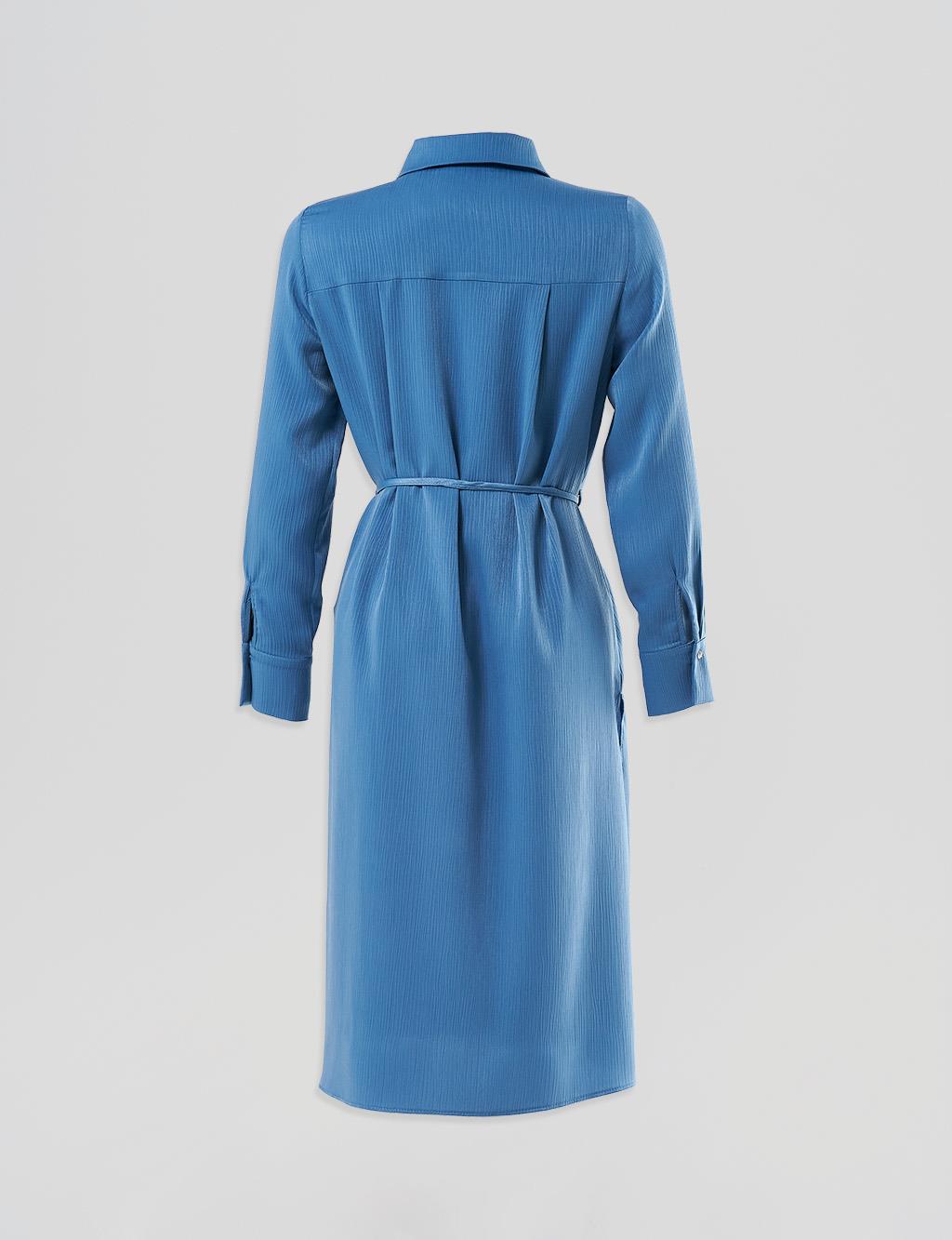 Drawstring Long Tunic in Tiara Blue