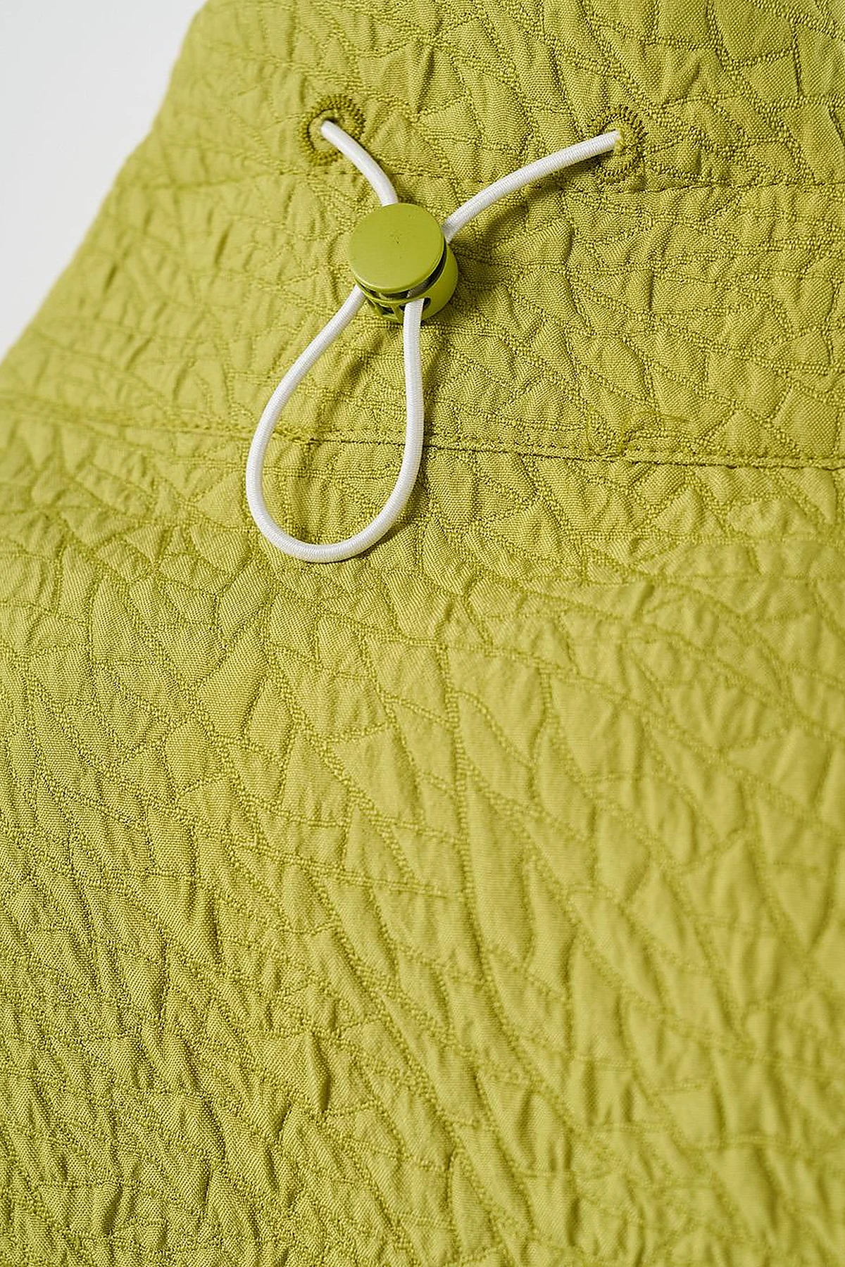 Zipper Closure Quilted Tunic in Pistachio Green