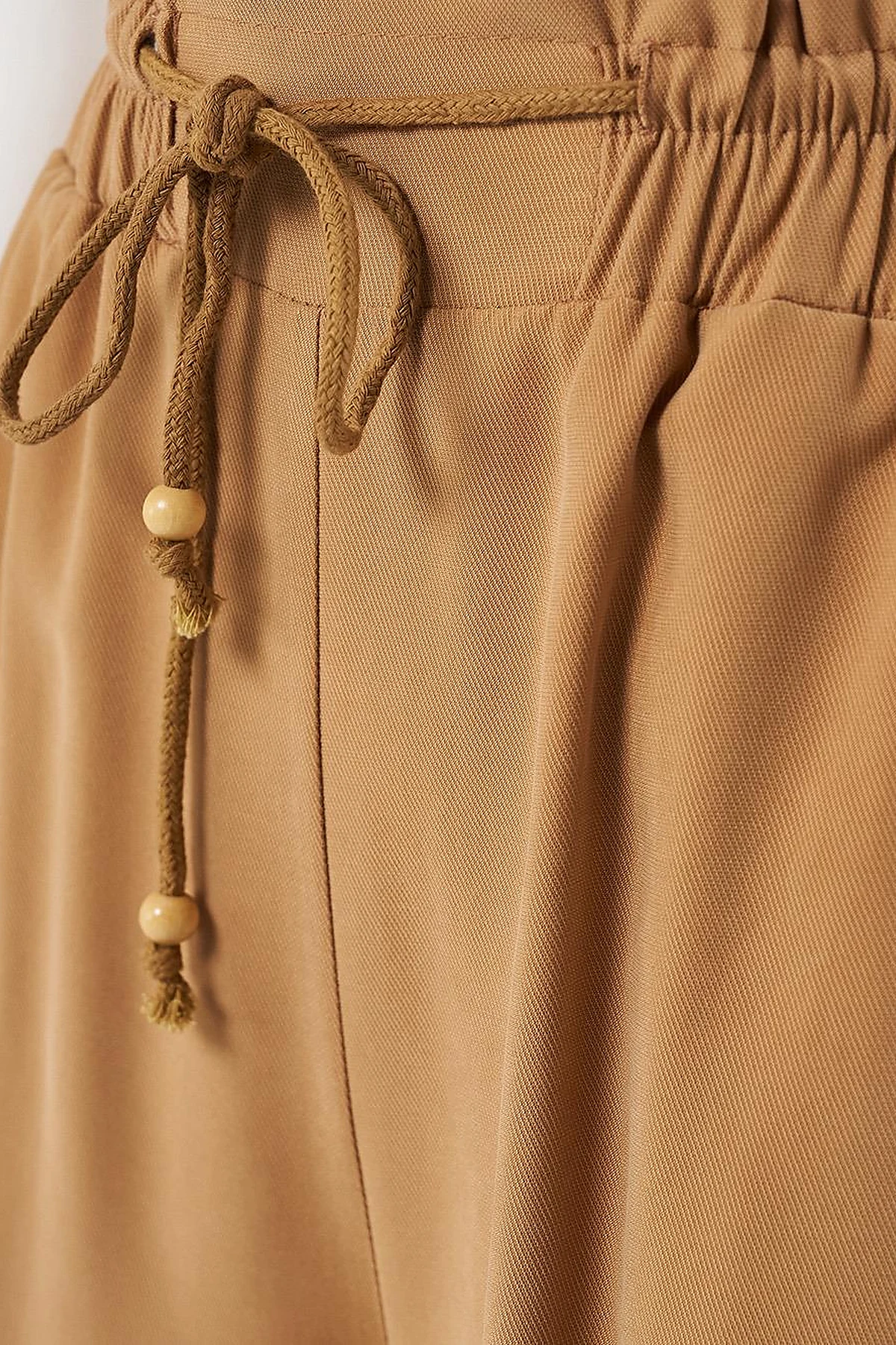 Wide-Leg Rayon Pants Tobacco