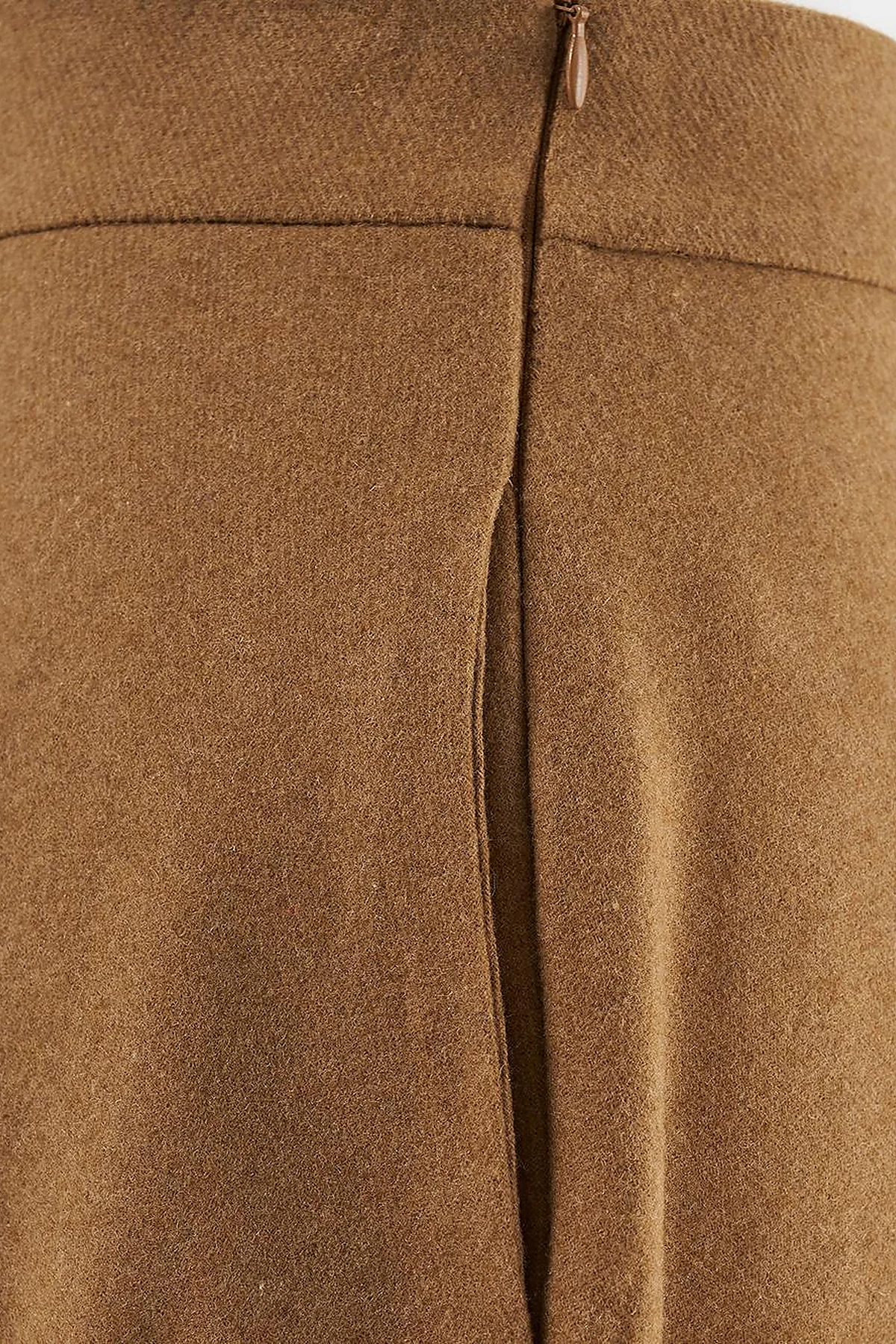 Felt Flared Skirt Camel
