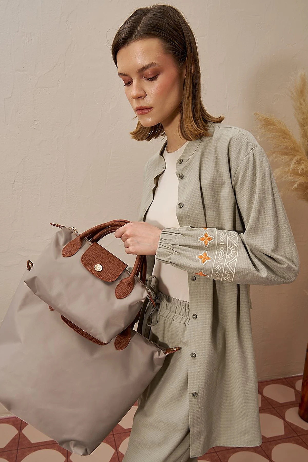 Large Fabric Bag Mink