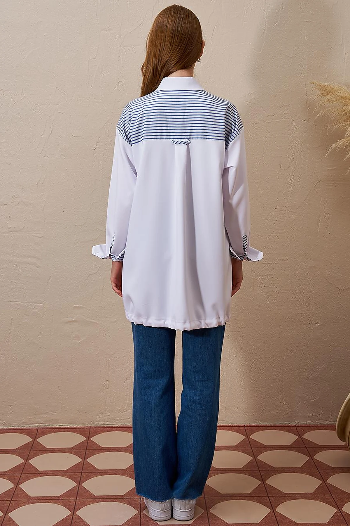 Chain Detailed Garnished Tunic Optic White
