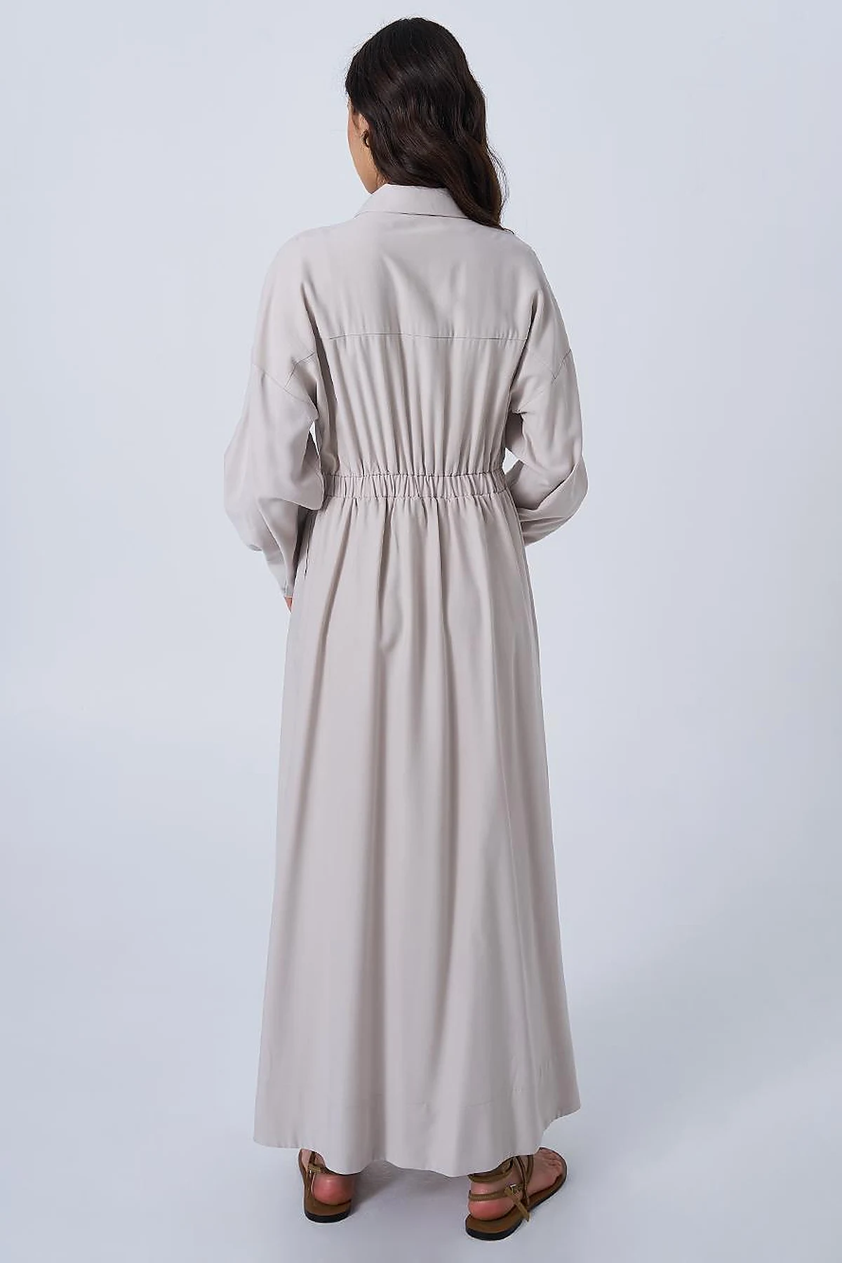 Embroidered Rayon Dress Stone