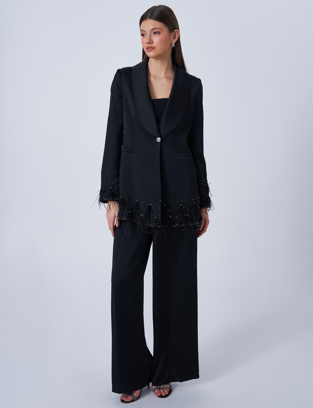 Otris Satin Two-Piece Suit Black