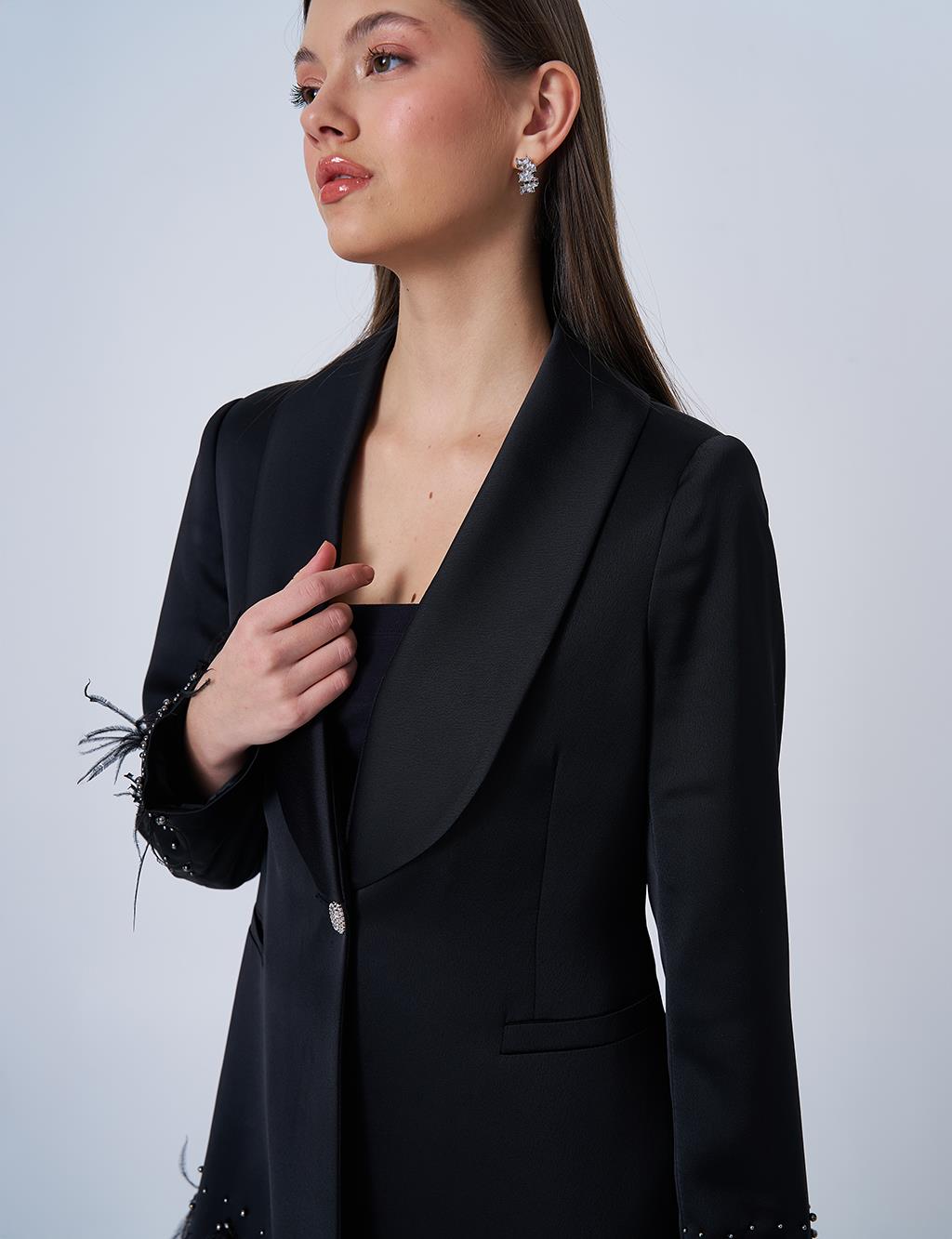 Otris Satin Two-Piece Suit Black